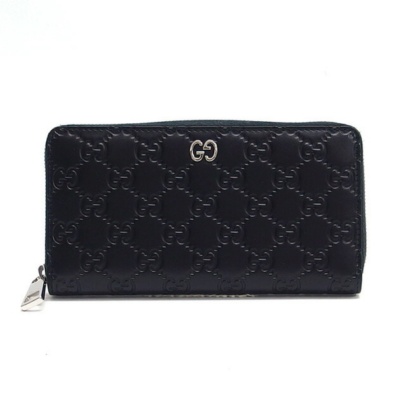 Gucci Wallet Interlocking Long Black ssima GG Zip - Picture 1 of 3